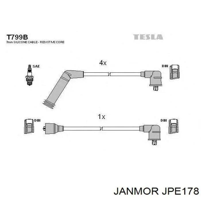 JPE178 Janmor высоковольтные провода