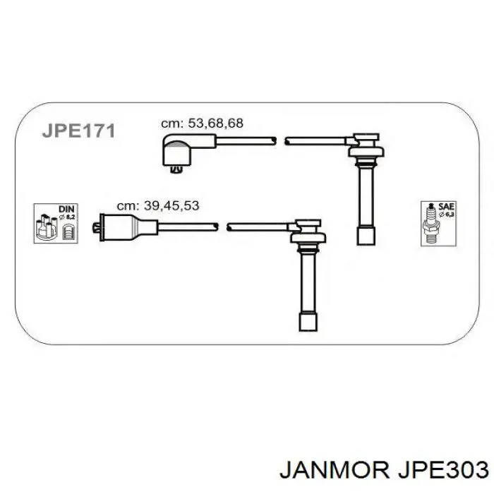 Высоковольтные провода JPE303 Janmor