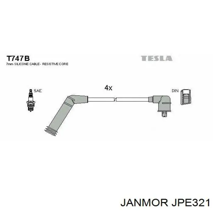 JPE321 Janmor высоковольтные провода