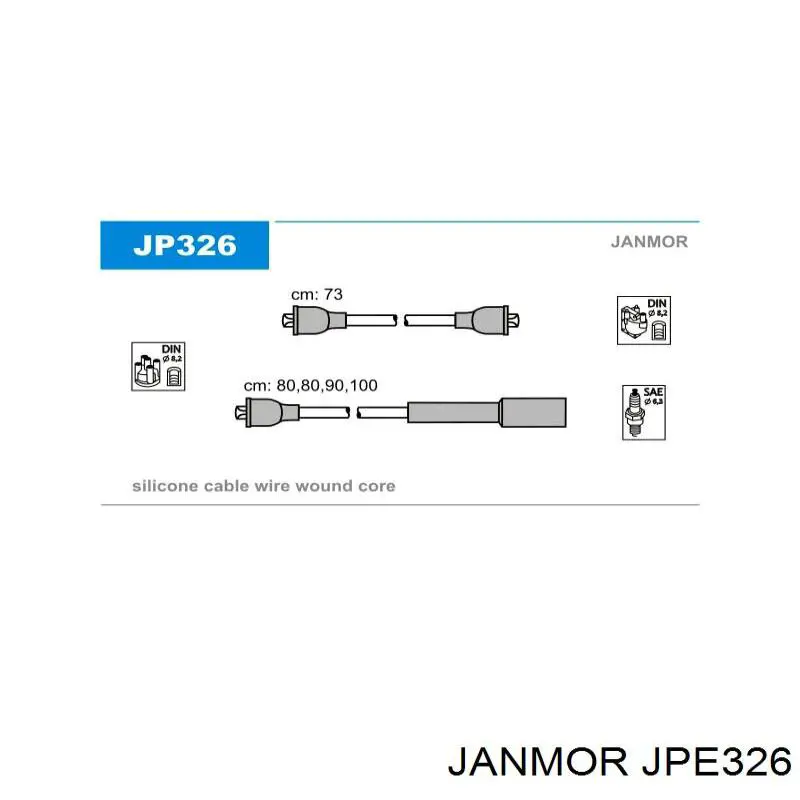 Высоковольтные провода JPE326 Janmor