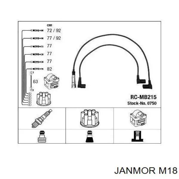M18 Janmor высоковольтные провода