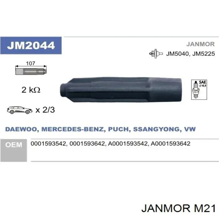 M21 Janmor Провода высоковольтные