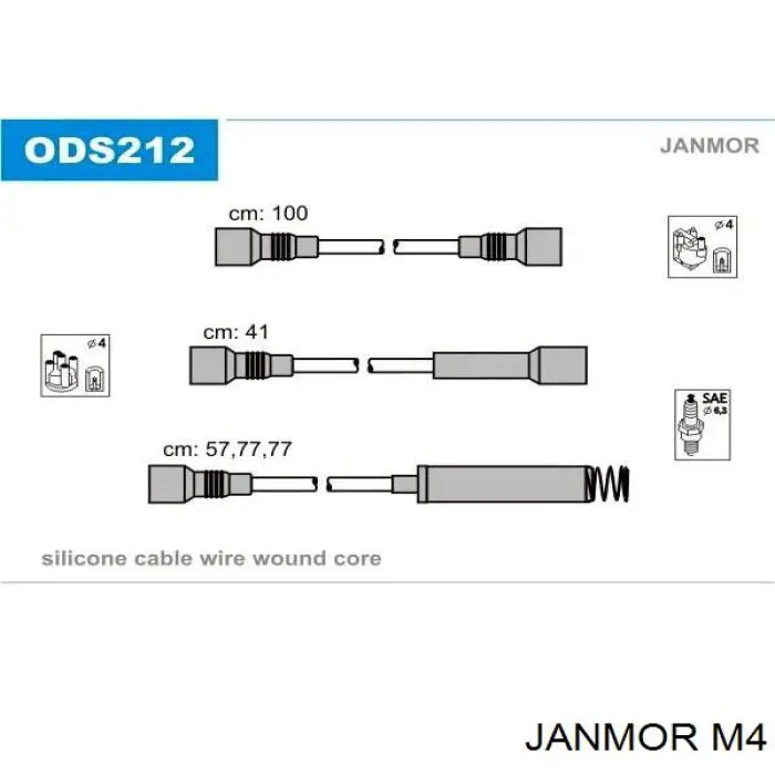 Провода зажигания Janmor M4 цена, от 55.46 USD