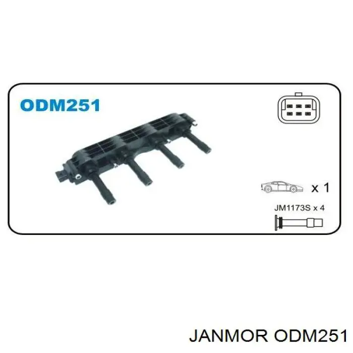 Катушка зажигания Janmor ODM251