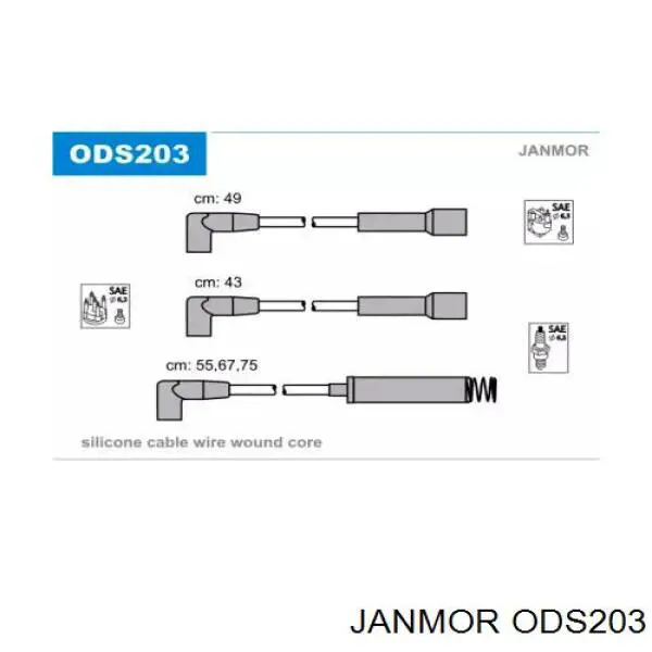 ODS203 Janmor Провода высоковольтные