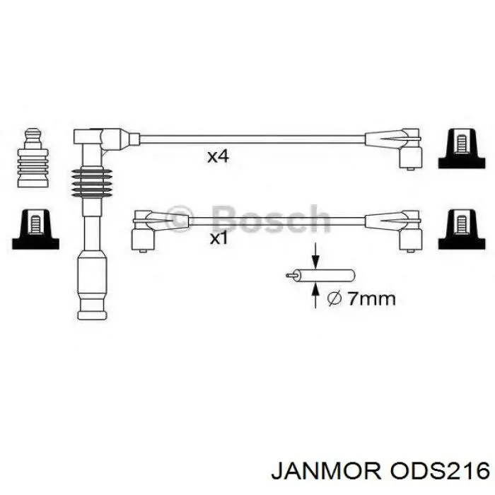Провода зажигания Janmor ODS216 цена, от 32.44 USD