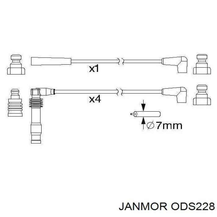 ODS228 Janmor высоковольтные провода