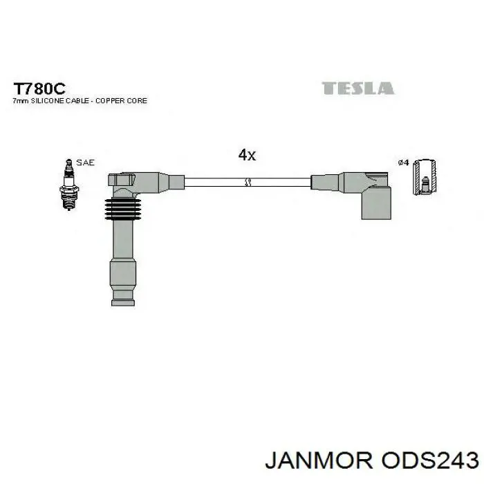 ODS243 Janmor высоковольтные провода