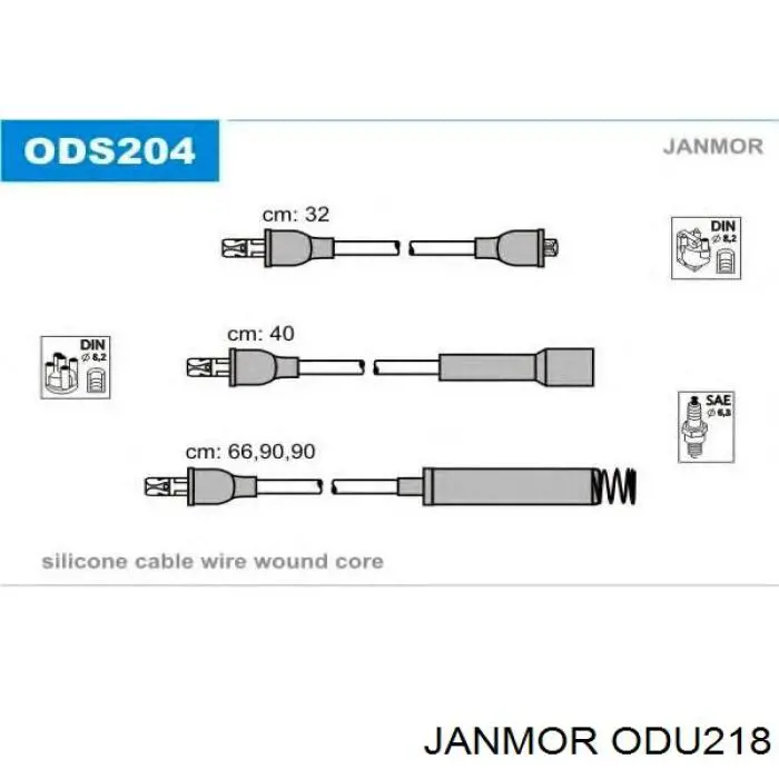 Высоковольтные провода ODU218 Janmor