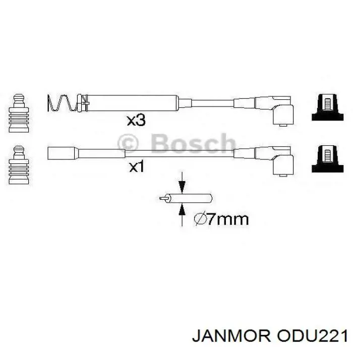 Провода зажигания Janmor ODU221 цена, от 17.79 USD