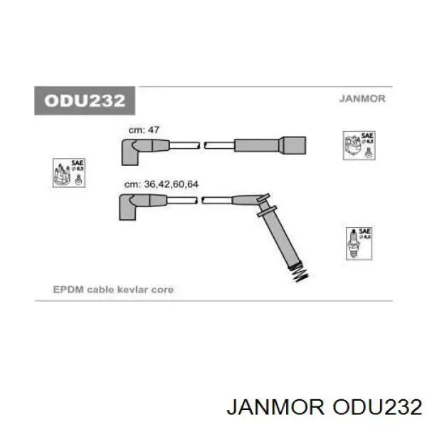 Высоковольтные провода ODU232 Janmor