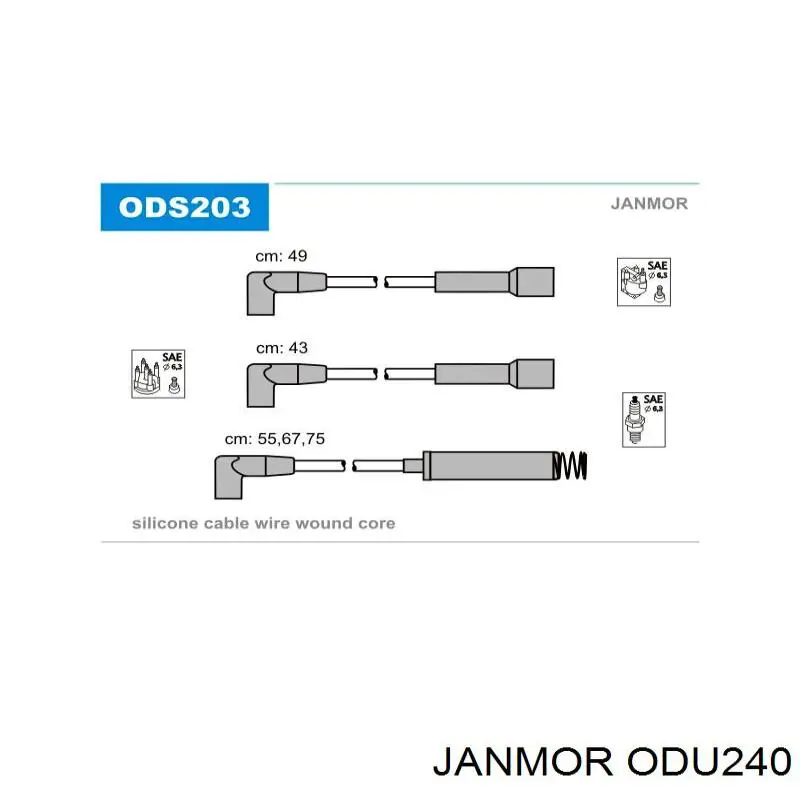 ODU240 Janmor Провода высоковольтные