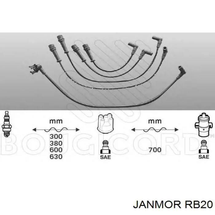 RB20 Janmor Провода высоковольтные