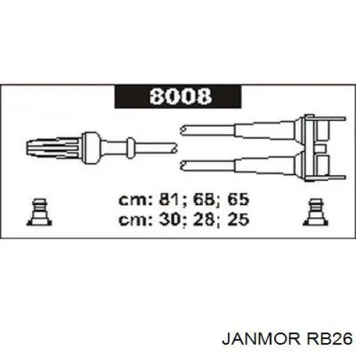 Высоковольтные провода RB26 Janmor