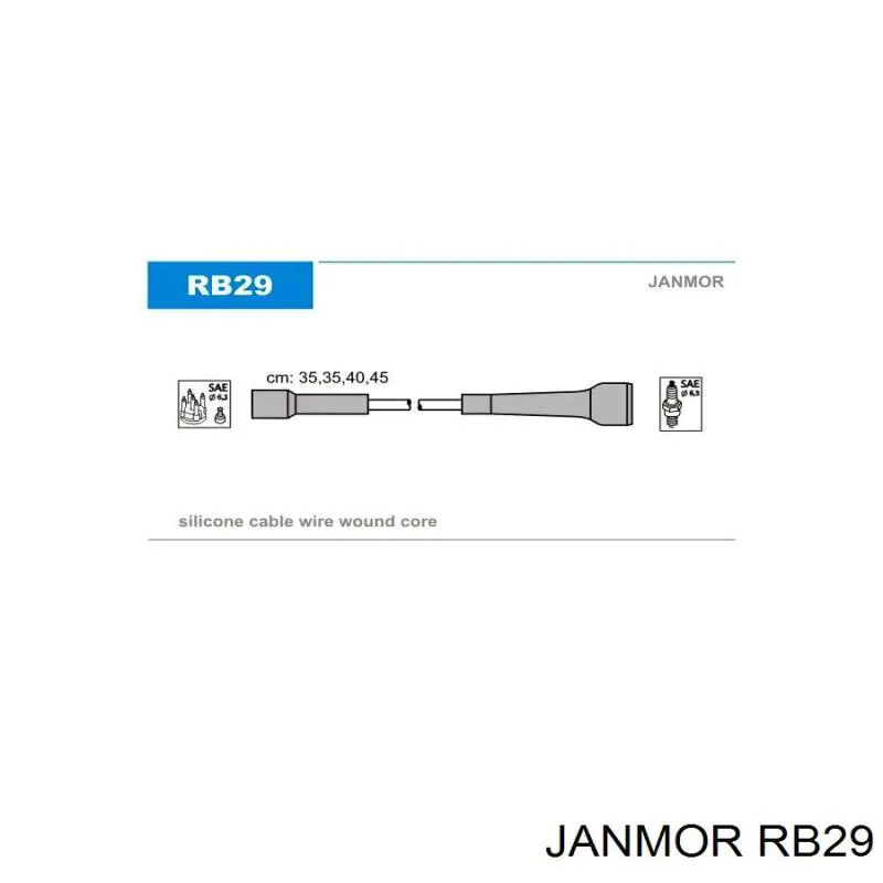 Провода зажигания Janmor RB29 цена, от 13.46 USD