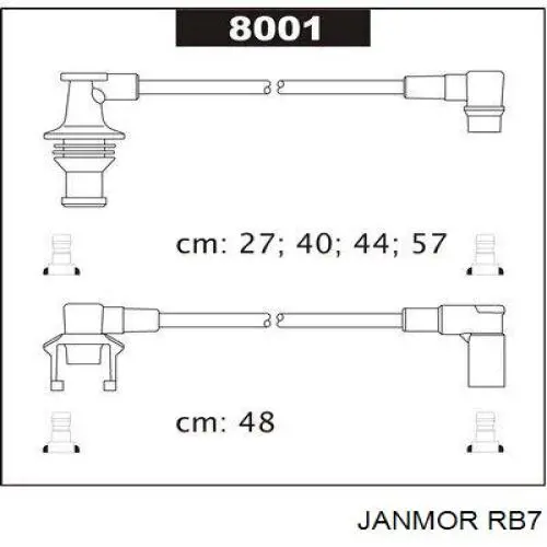 Высоковольтные провода RB7 Janmor