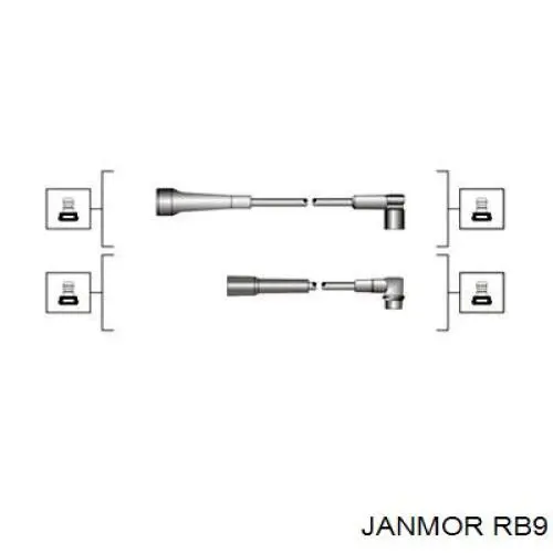 Высоковольтные провода RB9 Janmor