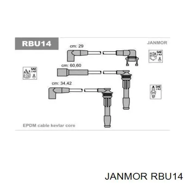 RBU14 Janmor высоковольтные провода