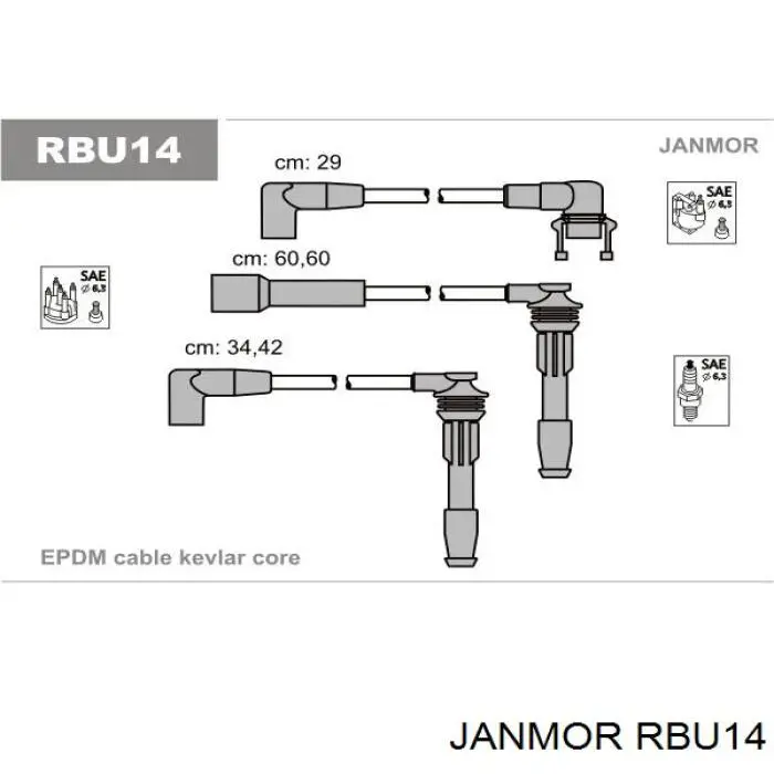 Купить RBU14 Janmor Провода высокого напряжения