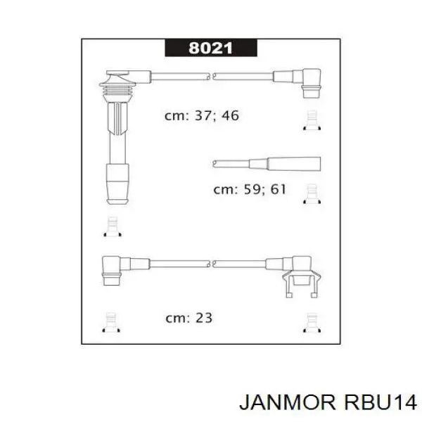 RBU14 Janmor Провода высоковольтные