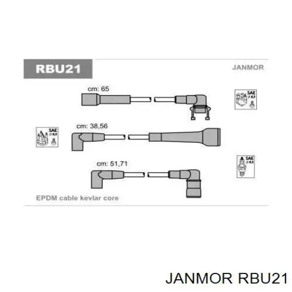 Высоковольтные провода RBU21 Janmor