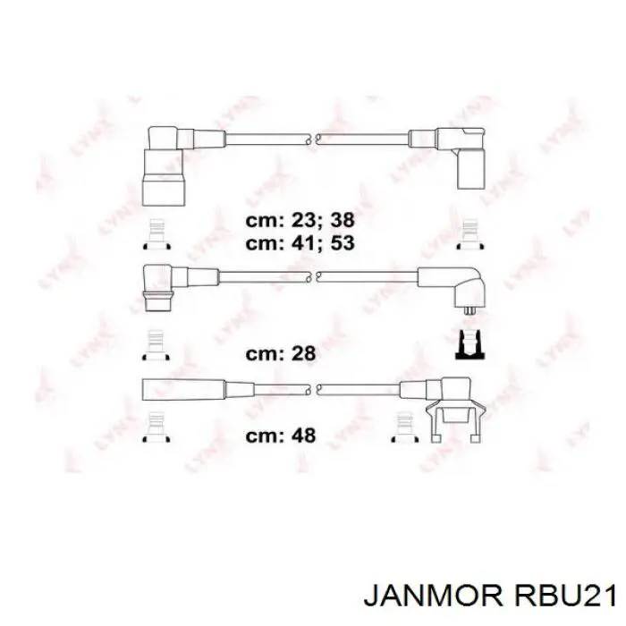 Провода зажигания Janmor RBU21 цена, от 17.31 USD