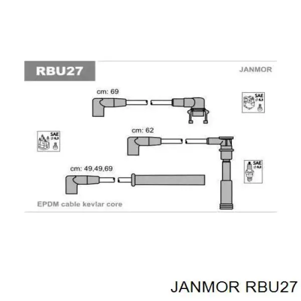 RBU27 Janmor высоковольтные провода