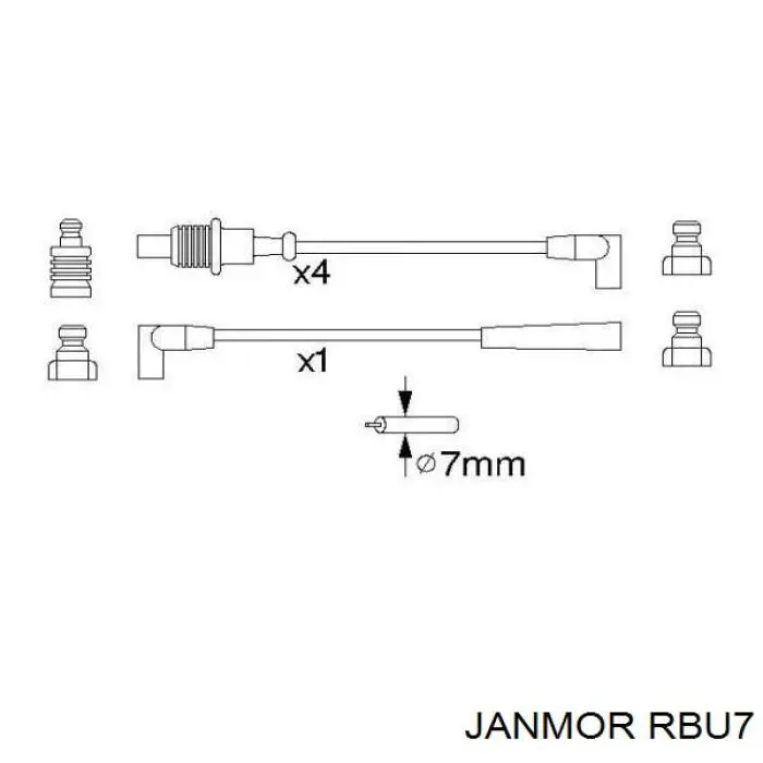 RBU7 Janmor высоковольтные провода