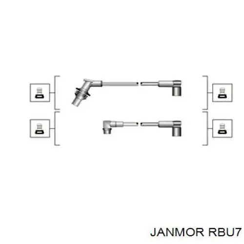 Высоковольтные провода RBU7 Janmor