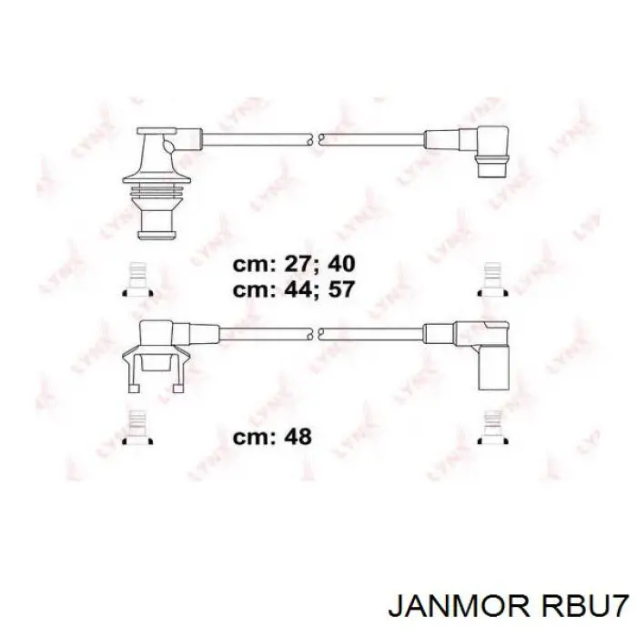 Провода зажигания Janmor RBU7 цена, от 18.40 USD