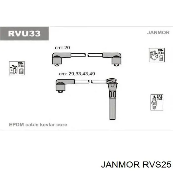 RVS25 Janmor высоковольтные провода
