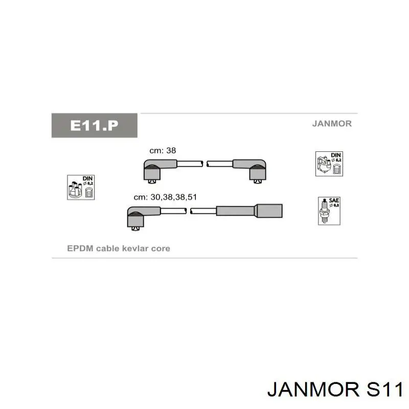 Высоковольтные провода S11 Janmor