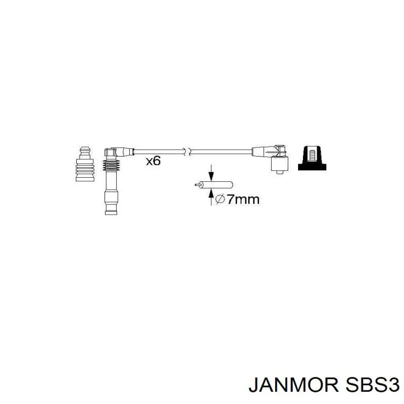 Высоковольтные провода SBS3 Janmor