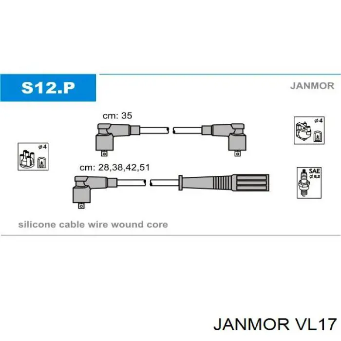 VL17 Janmor Провода высоковольтные