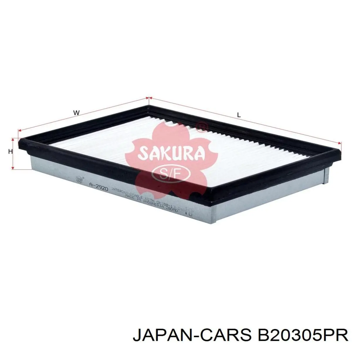 B20305PR Japan Cars Воздушный фильтр двигателя