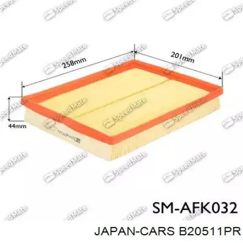 Купить B20511PR Japan Cars Автомобильный фильтр воздуха