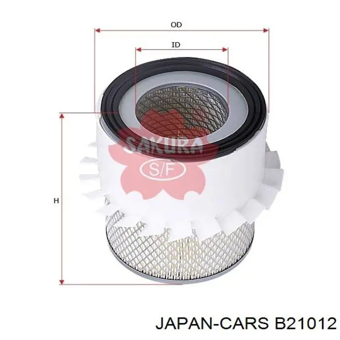 Купить B21012 Japan Cars Автомобильный фильтр воздуха