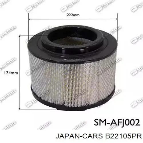 B22105PR Japan Cars Воздушный фильтр двигателя