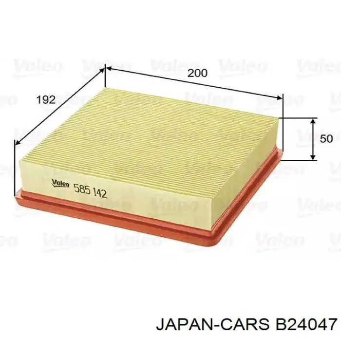 Воздушный фильтр B24047 Japan Cars