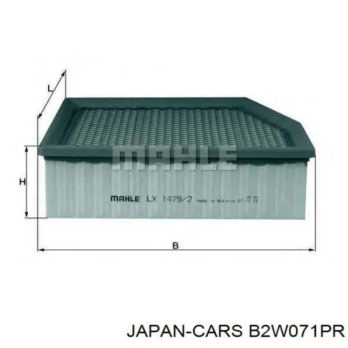 Воздушный фильтр B2W071PR Japan Cars