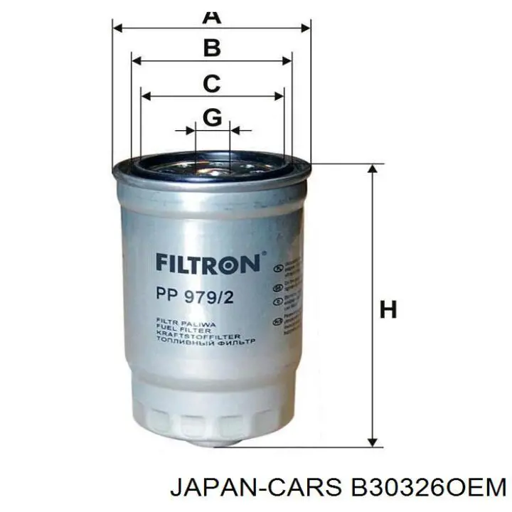 Топливный фильтр B30326OEM Japan Cars