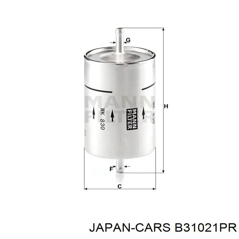 Фільтр паливний B31021PR Japan Cars