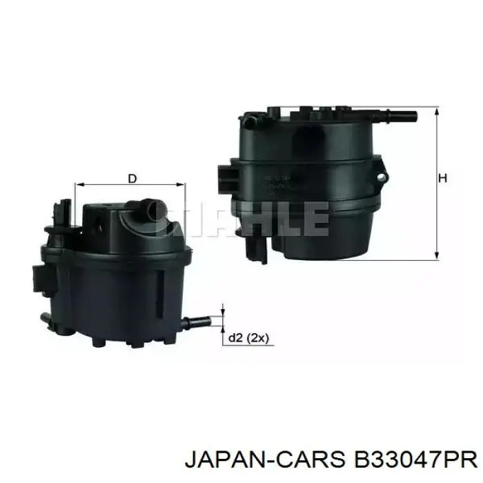 Filtro combustible B33047PR Japan Cars