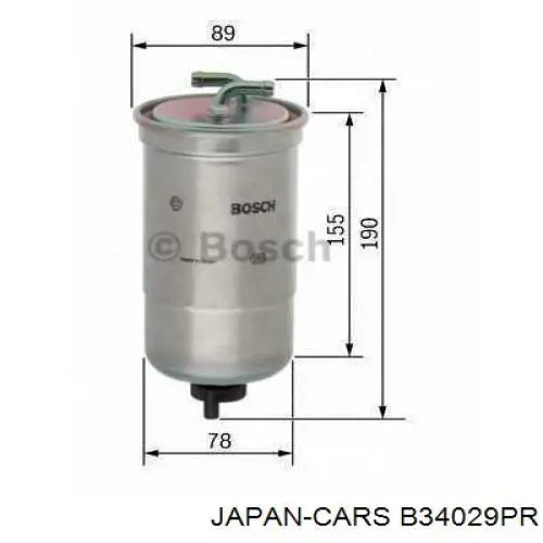 B34029PR Japan Cars топливный фильтр