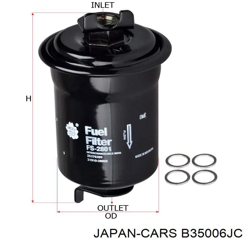 B35006JC Japan Cars топливный фильтр