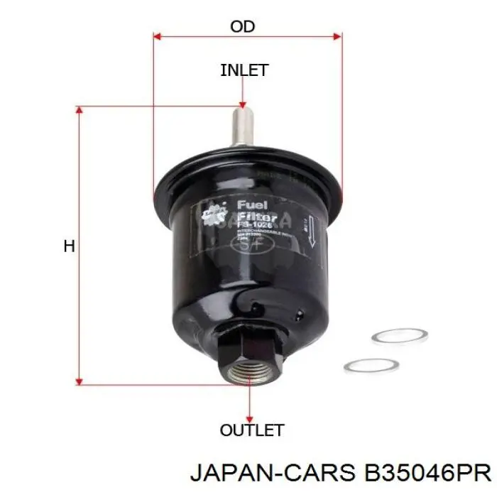 B35046PR Japan Cars Фильтр топлива