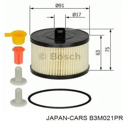 Фільтр паливний B3M021PR Japan Cars