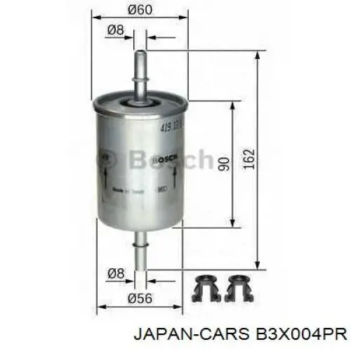 Топливный фильтр B3X004PR Japan Cars