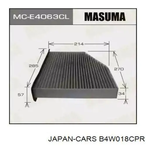 Фильтр салона B4W018CPR Japan Cars