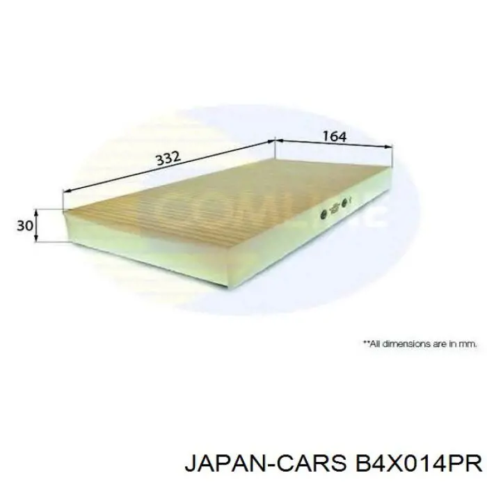 B4X014PR Japan Cars Внутрисалонный фильтр